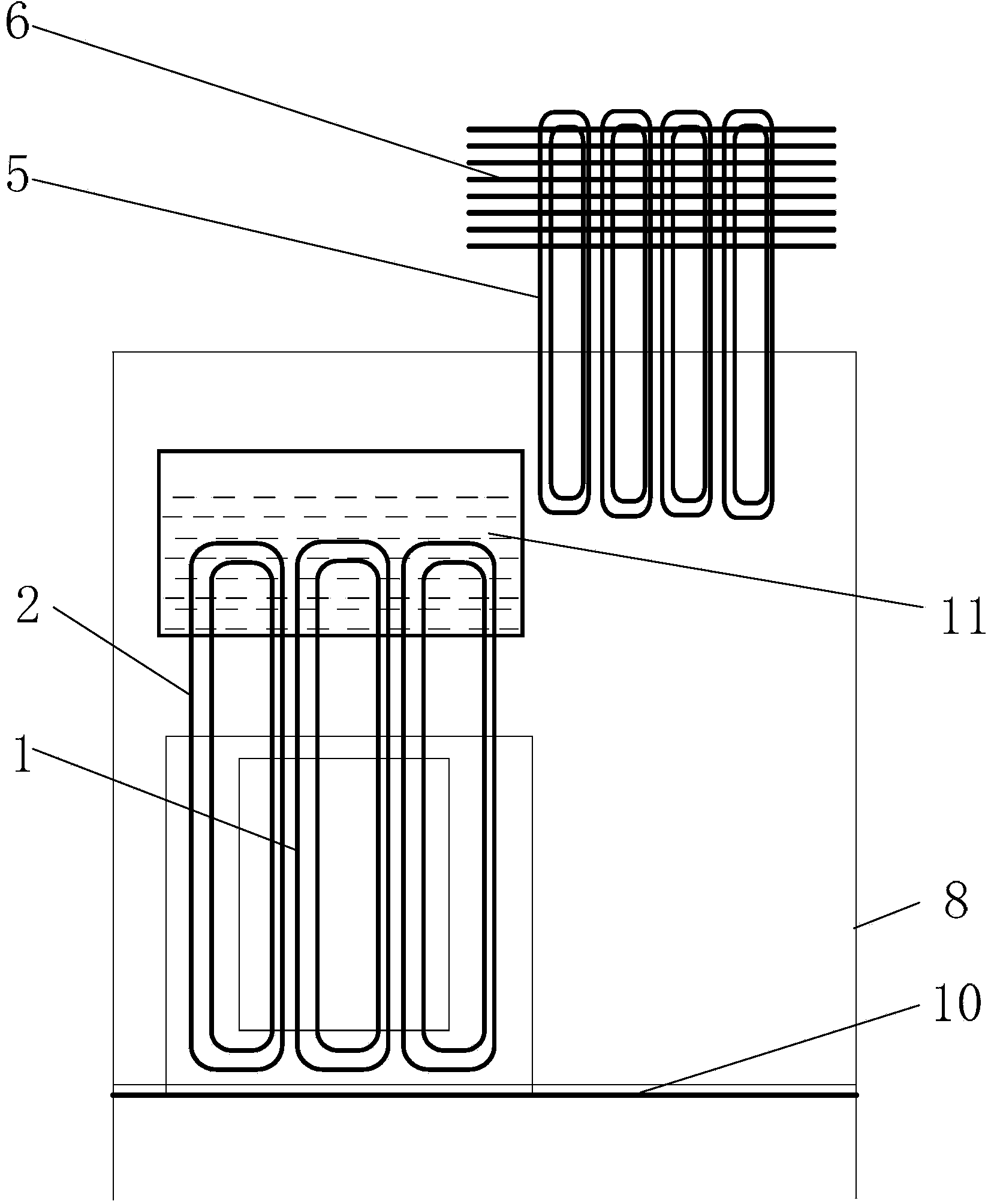 Heat tube cooling system and power equipment