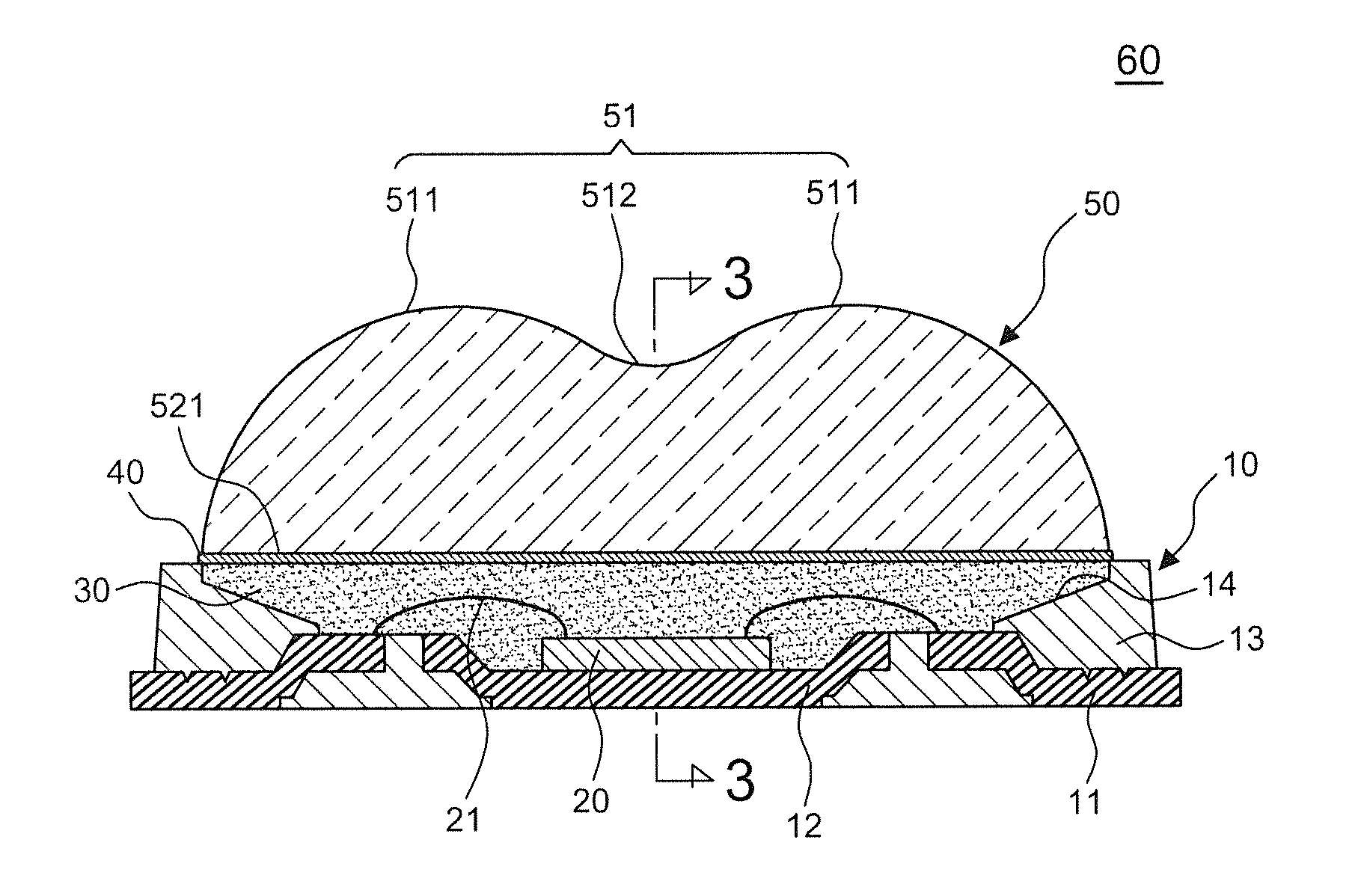 Emitting device of wide-angle LED