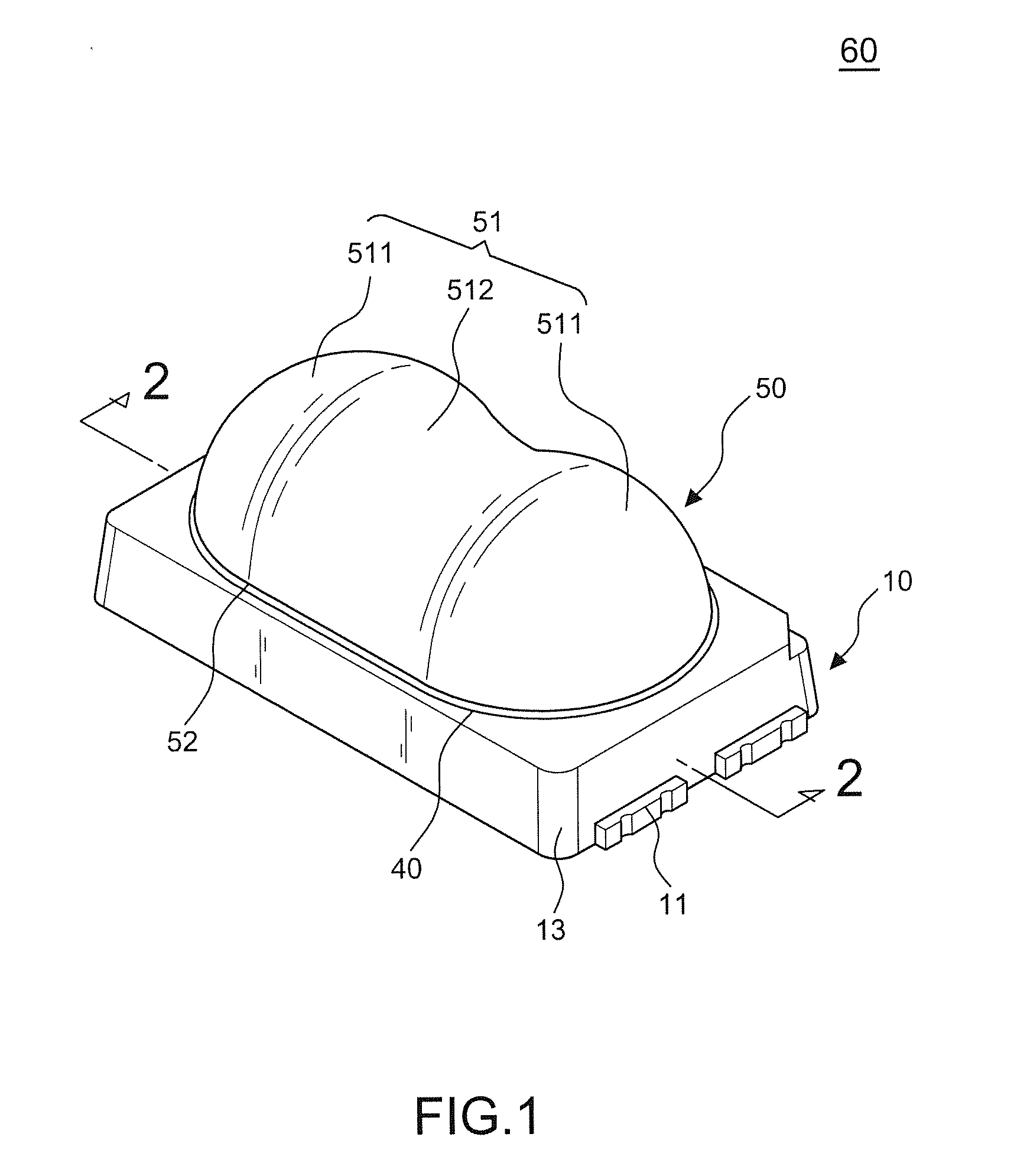 Emitting device of wide-angle LED