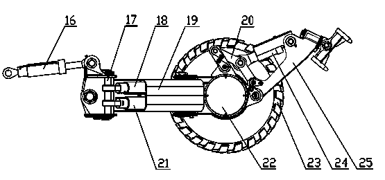 Four-support-leg walking type excavator