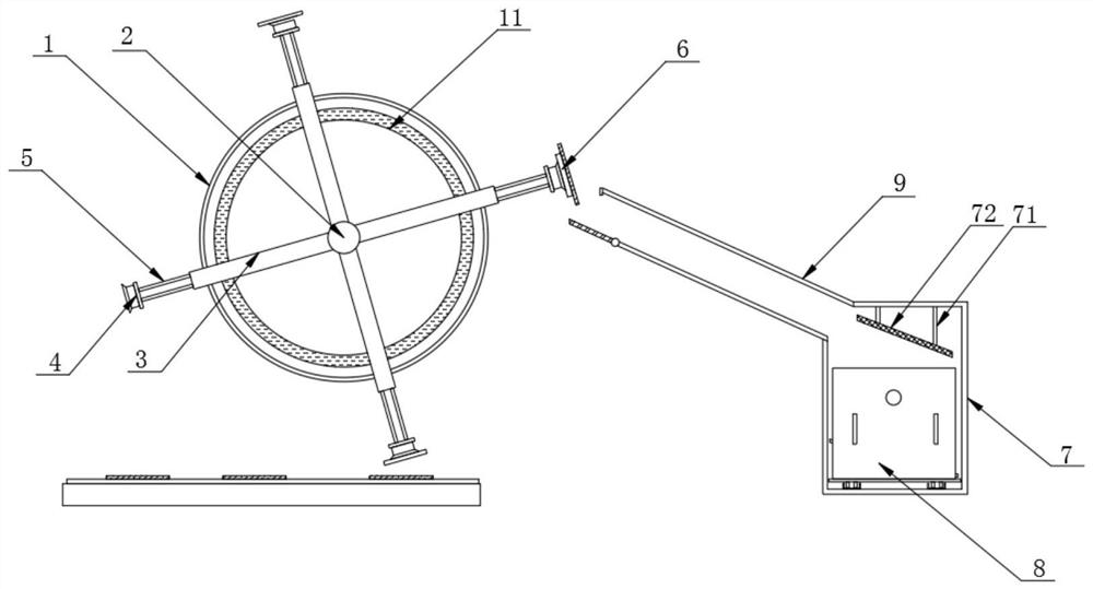 A top rotating composite panel storage device