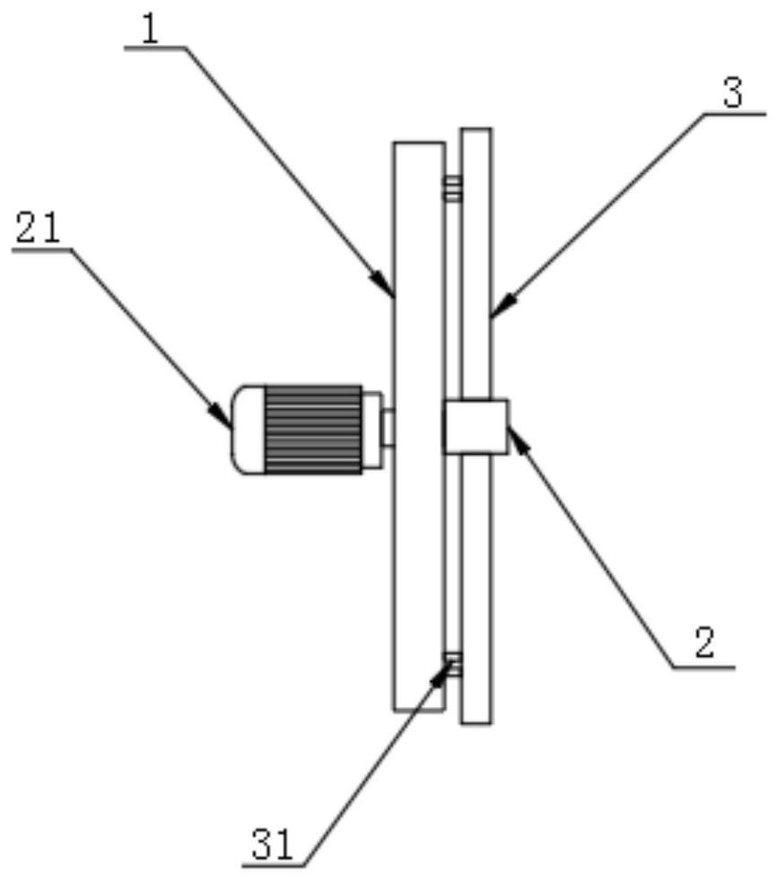 A top rotating composite panel storage device