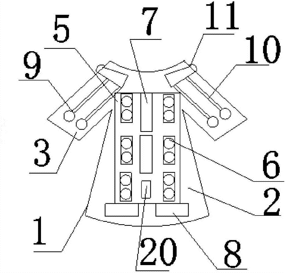 Intelligent vest with massage function