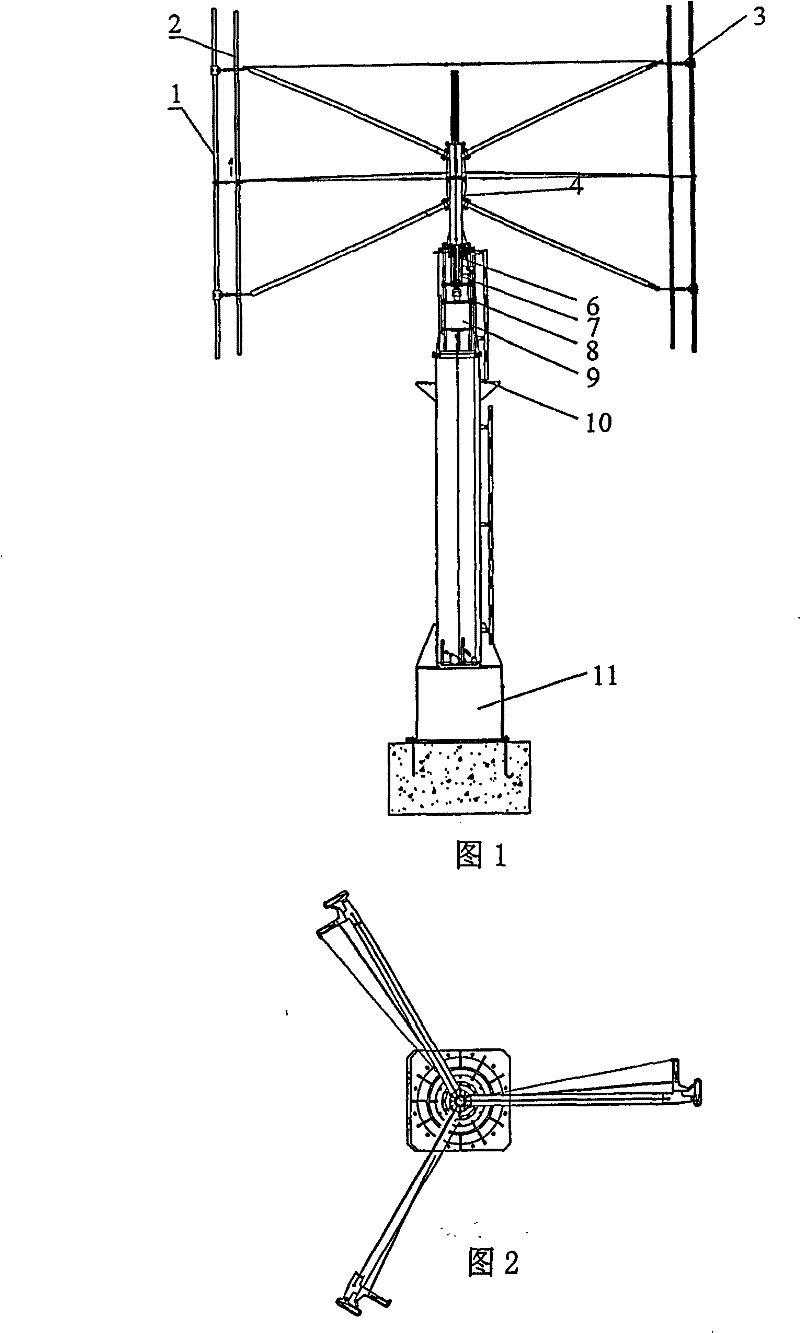 Vertical shaft type wind power generator