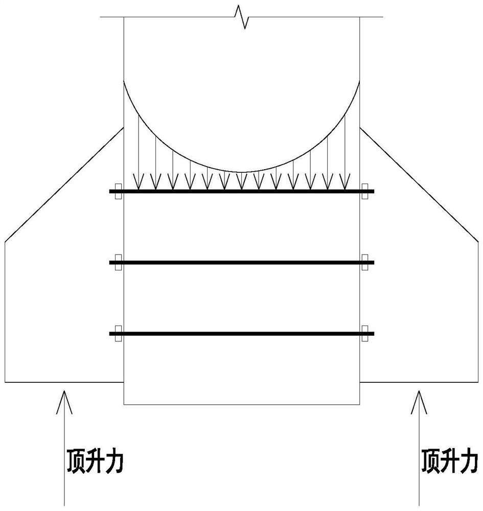 Building column cutting steel corbel connecting structure and construction method