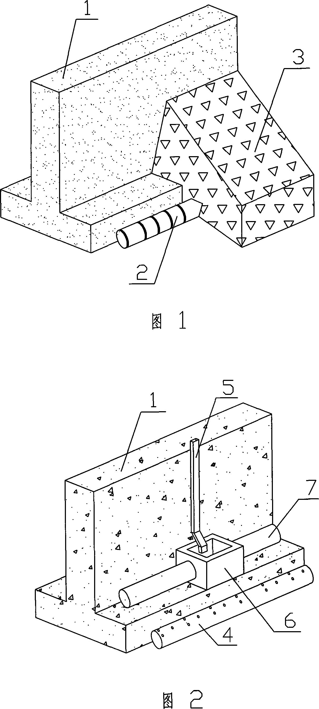 Foundation drainage system of wooden structure house