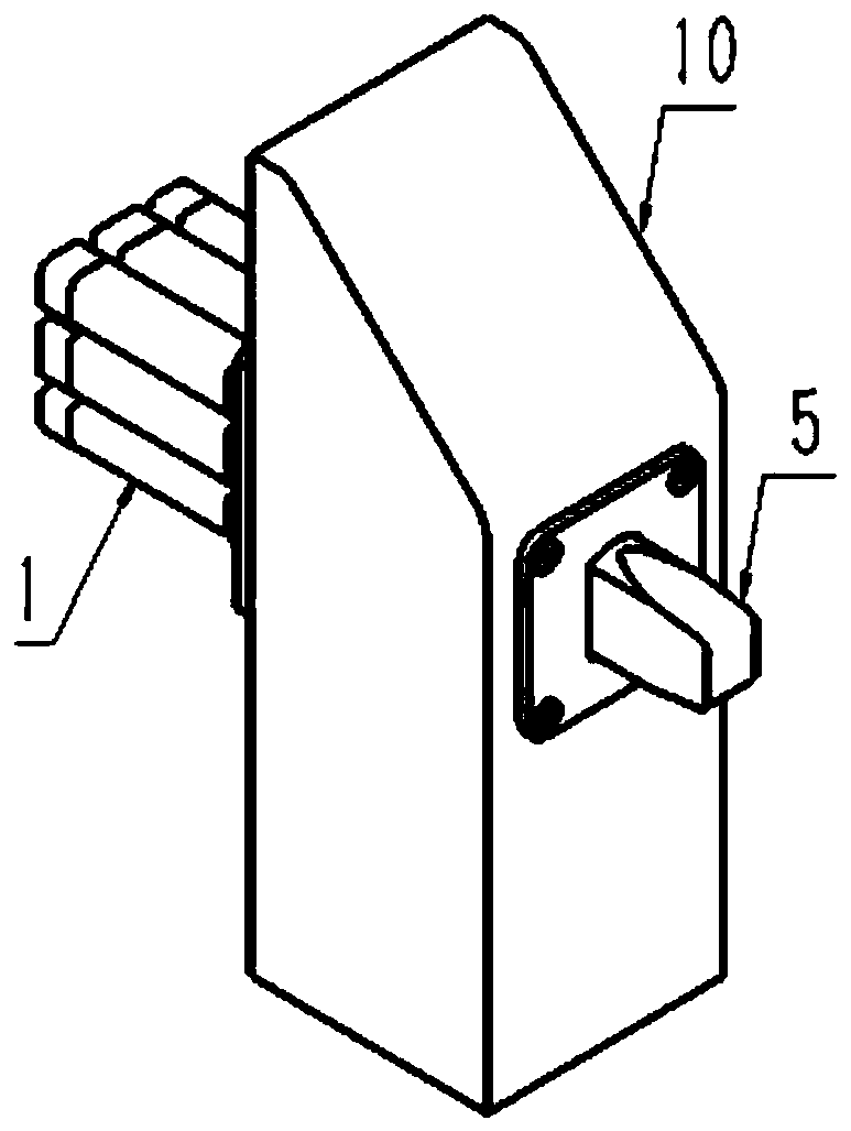 Side plug-in type locking mechanism for heavy truck battery replacement