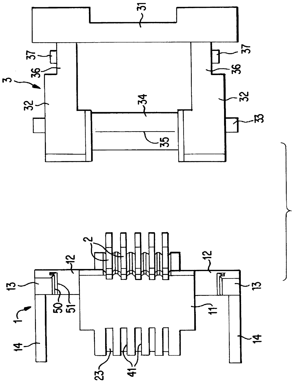 Connector for flat conductive path