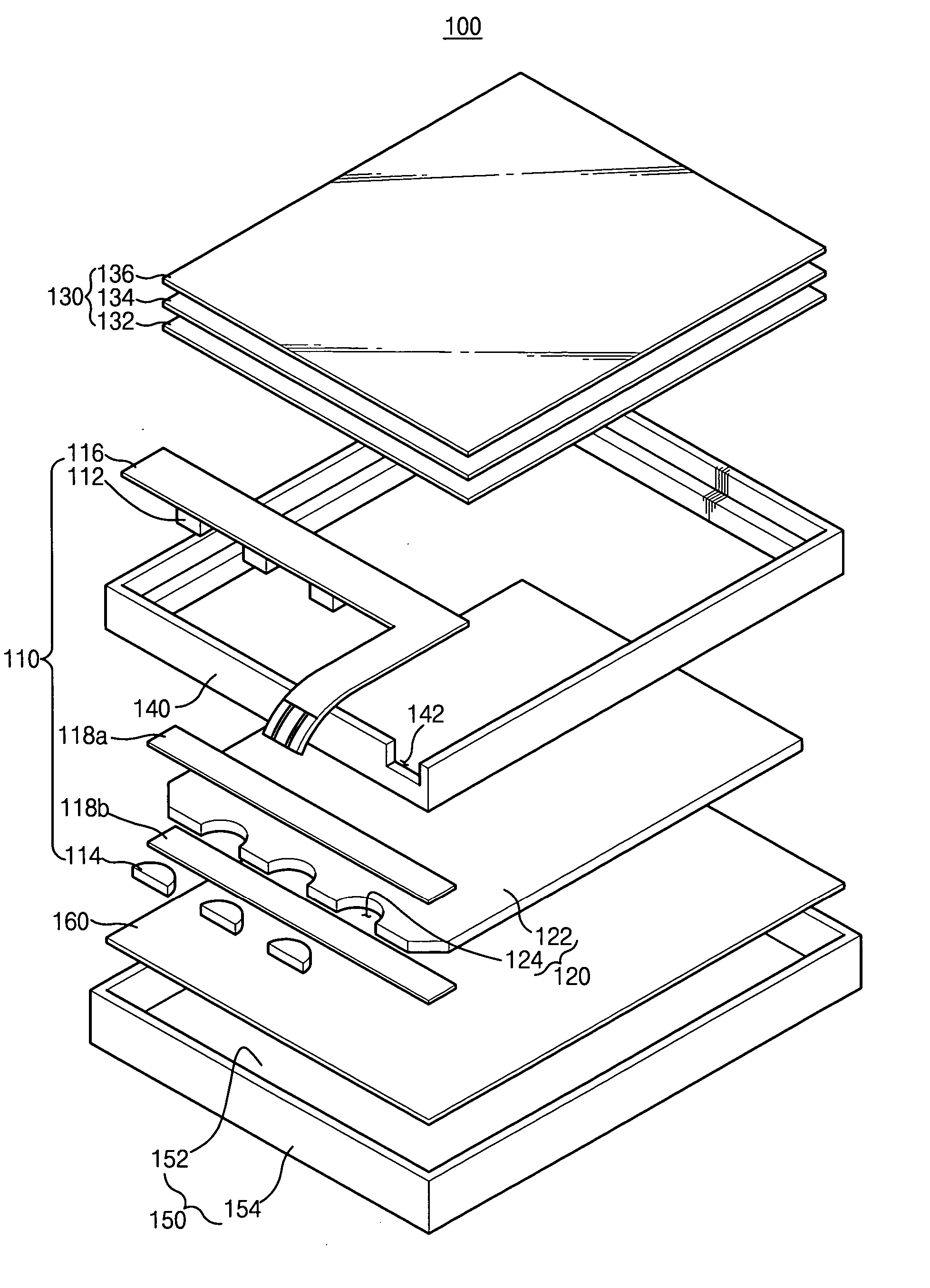 White light generating unit, backlight assembly having the same and liquid crystal display device having the same