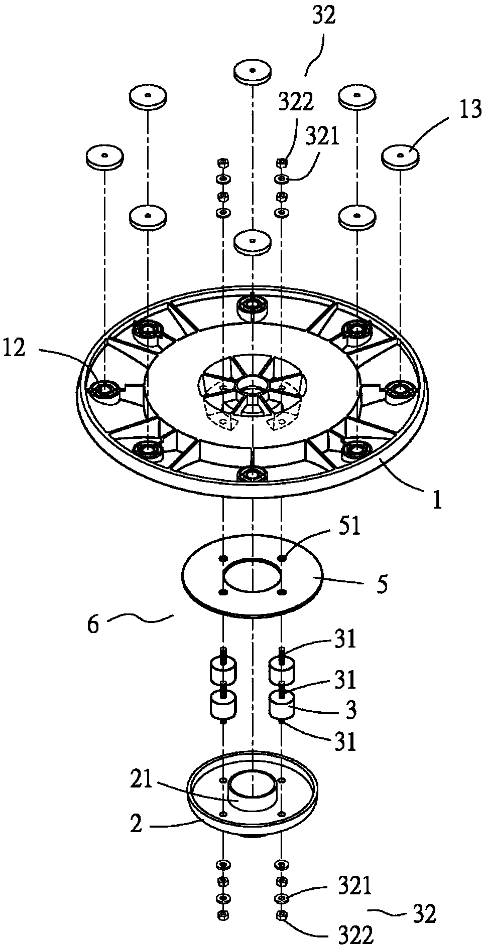 Tiltable work chair