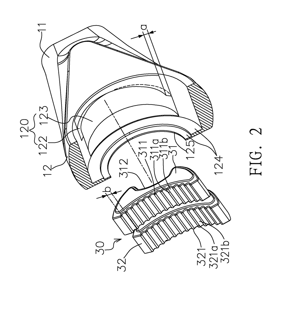 Wrench structure for small-distance operations