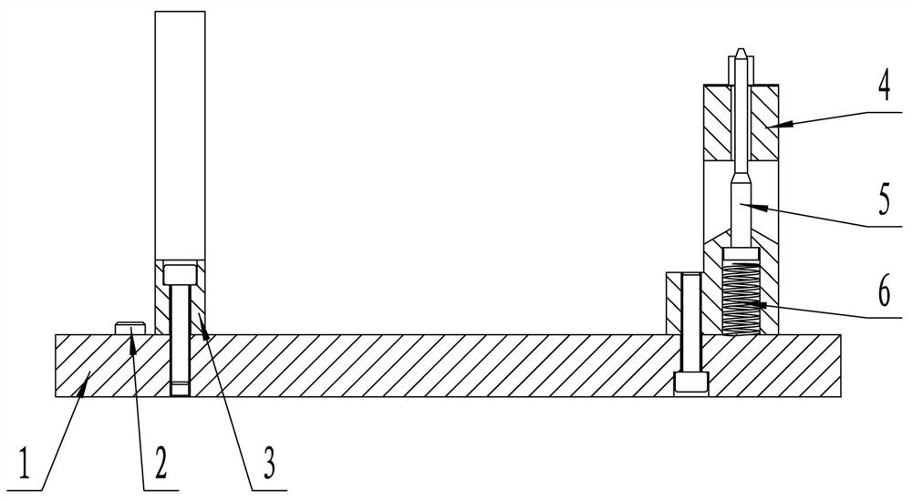 Elastic pin press-fitting base