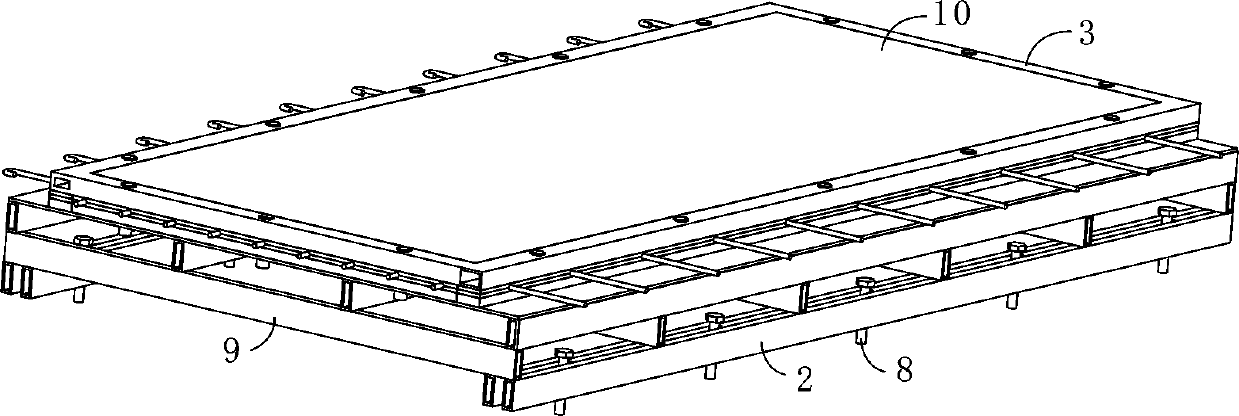 Cement product mold table and method for producing cement products by using mold table