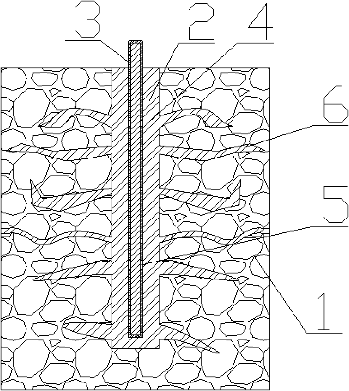 Structure of lightning protection grounding network in karst area and manufacturing method thereof