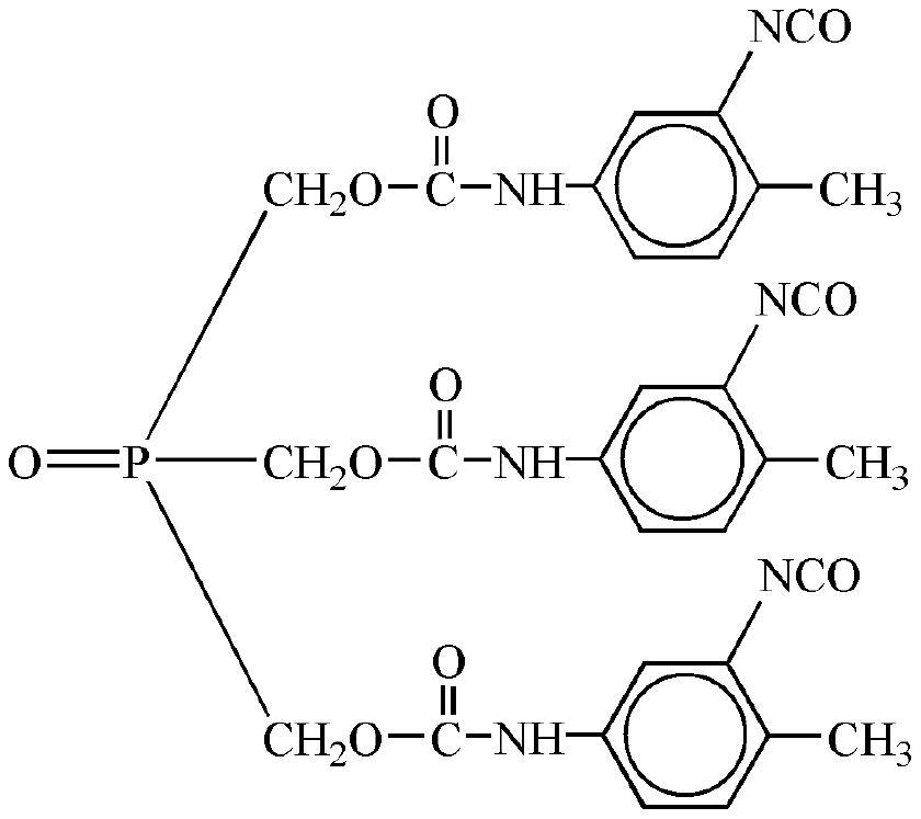 High-flame-retardant polyurethane foam material for vehicle seat based on modified isocyanate