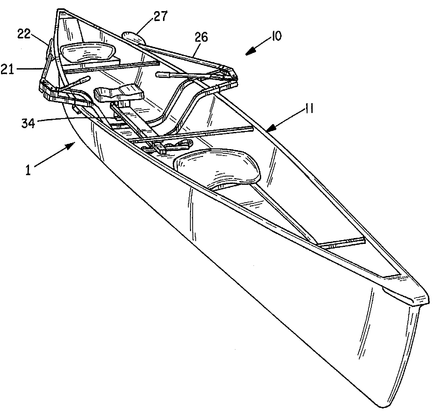Forward facing rowing attachment with rolling seat