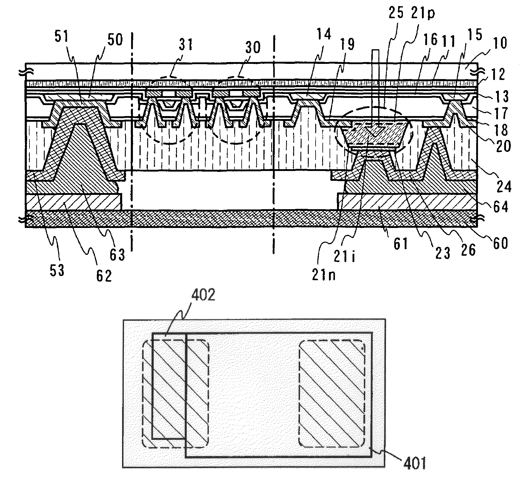 Semiconductor device having photo sensor element and amplifier circuit
