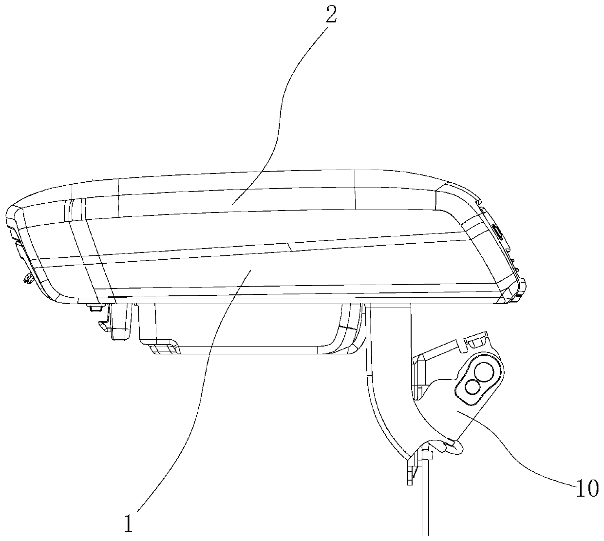 A shell matching the armrest box and an armrest-type vehicle-mounted air purifier