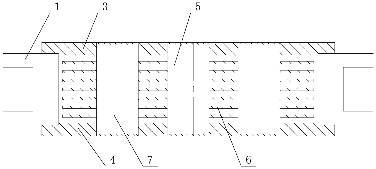 Internal and external synchronous heating type shock insulation rubber support die