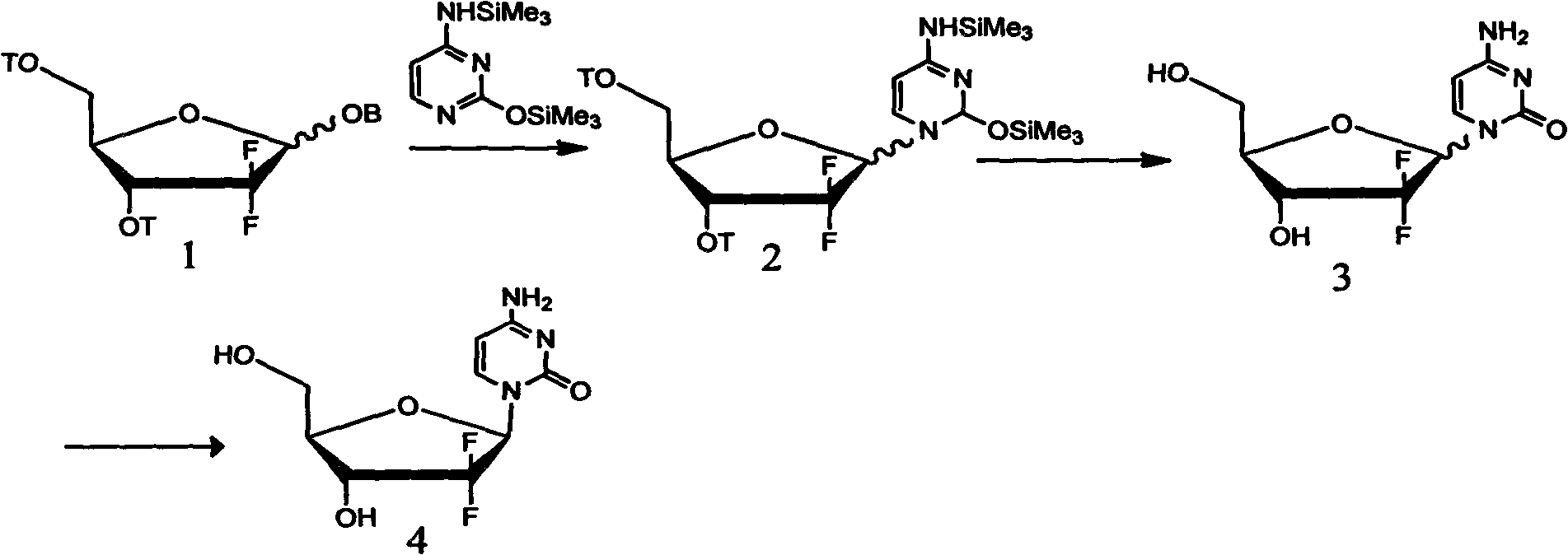 Method for preparing gemcitabine hydrochloride