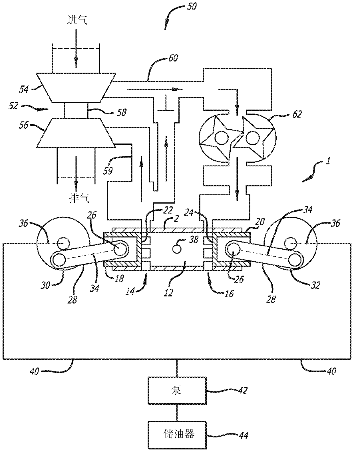 Multi-part piston construction for an opposed-piston engine