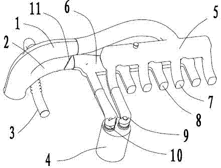 Air inlet vortex adjusting structure of diesel engine