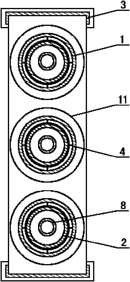 Solar hot air collector installed with horizontally inserted, densely arranged and jacking necking reducing evacuated solar collector tubes