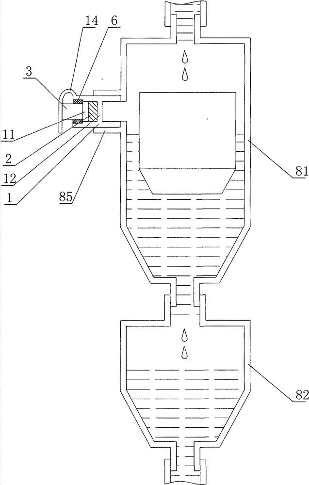 Exhaust device for blood-returning preventive infusion device