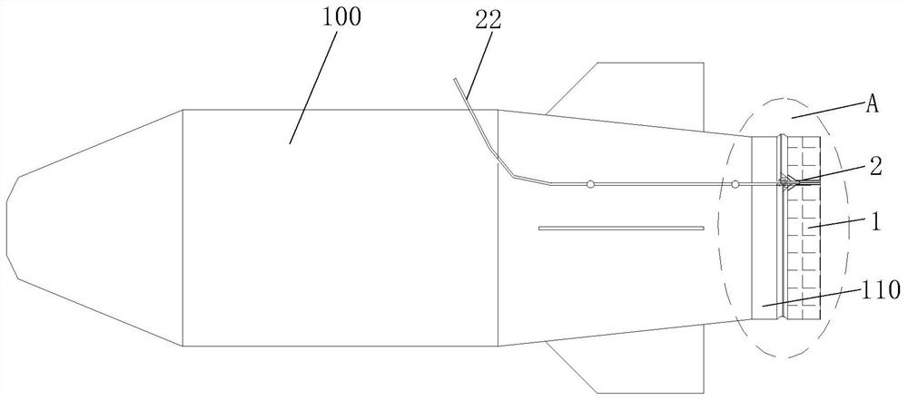 Guiding umbrella and installation method