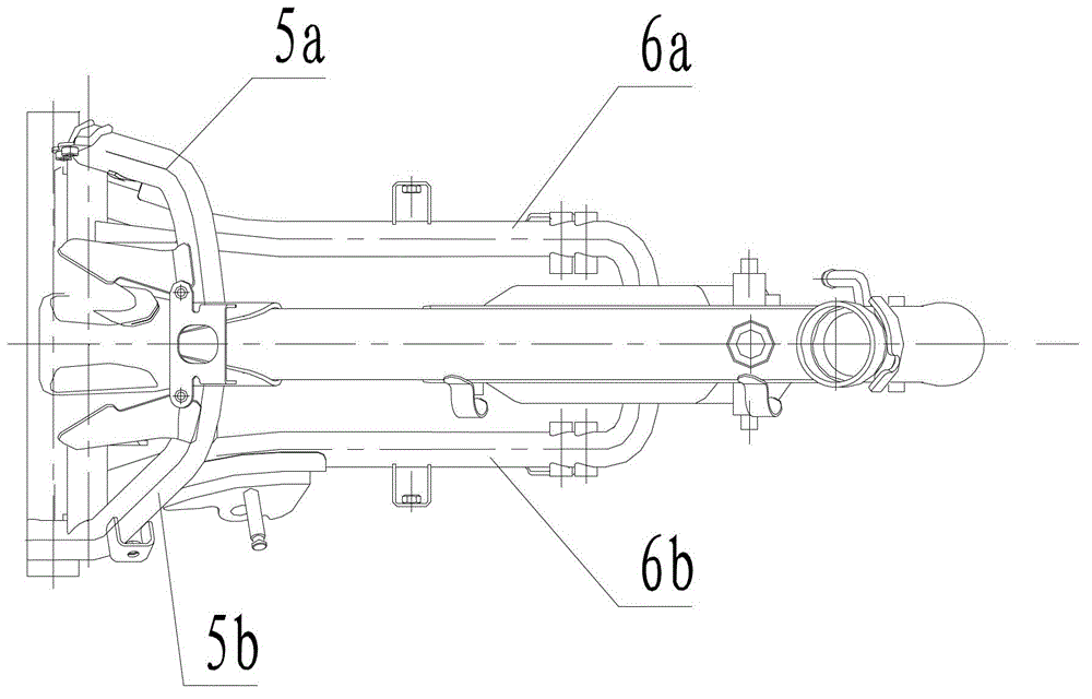 Motorcycle frame front body assembly convenient for welding oil pool