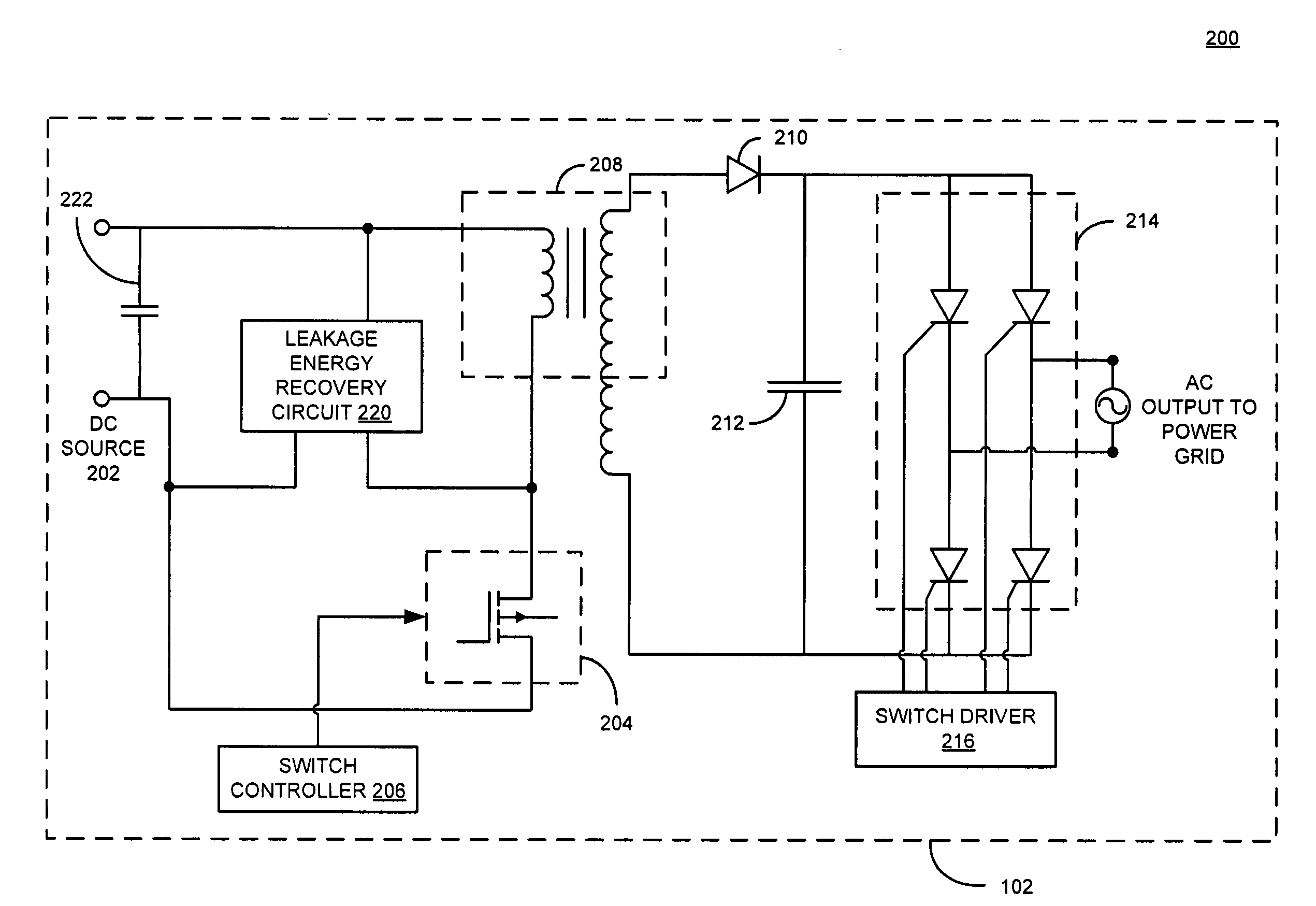 Method and apparatus for a leakage energy recovery circuit