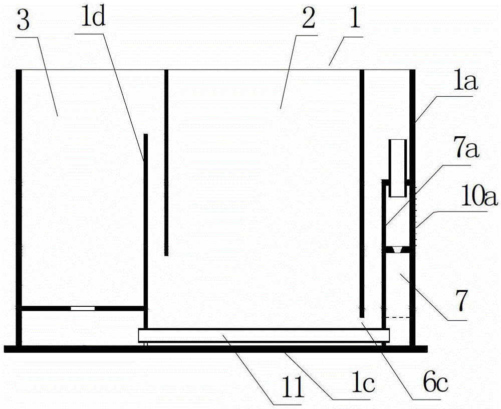 Local-stage aqueous-phase inner circulation device with box-type extraction tank