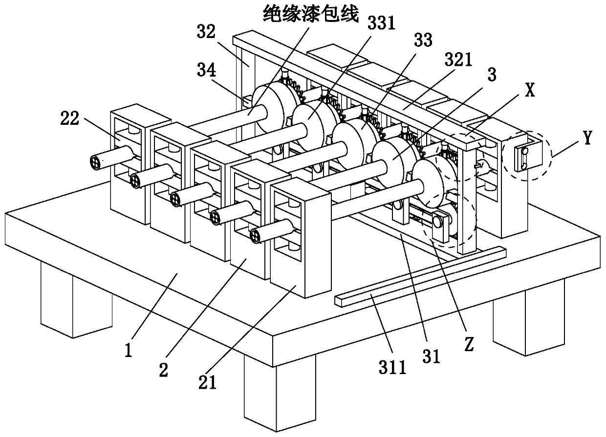 Insulated enamelled wire producing manufacturing cutting device and cutting machining method