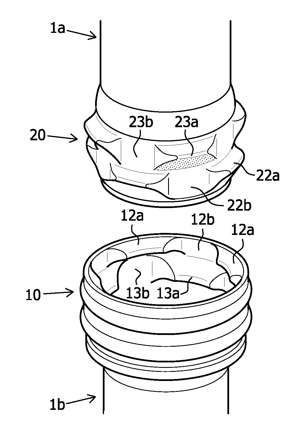 Method tubular element of a fall pipe, fall pipe assembled from such elements, coupling between two such tubular elements and method for assembling the fall pipe