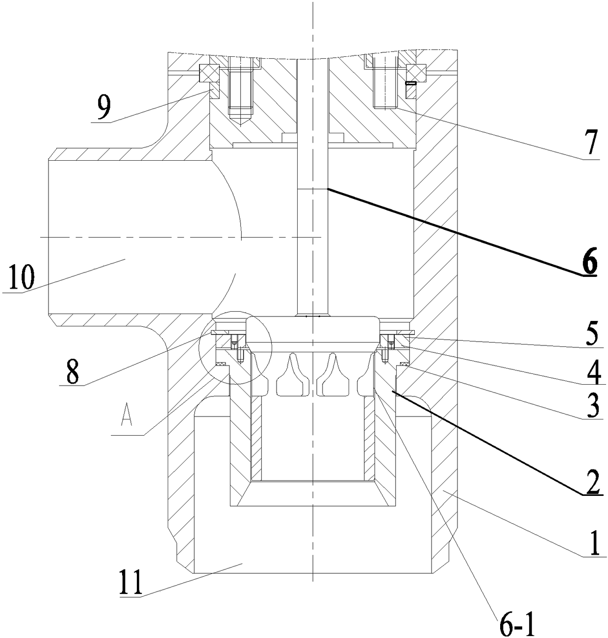 Valve seat fixing structure of high pressure steam valve