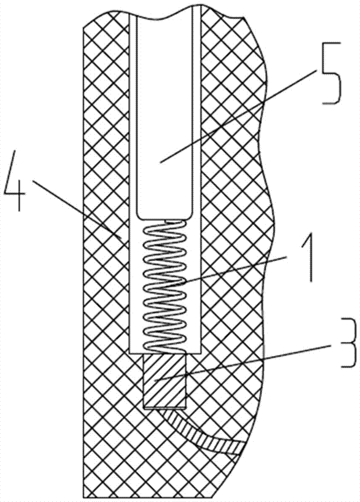 Voltage transformer and spring and insert connection structure thereof