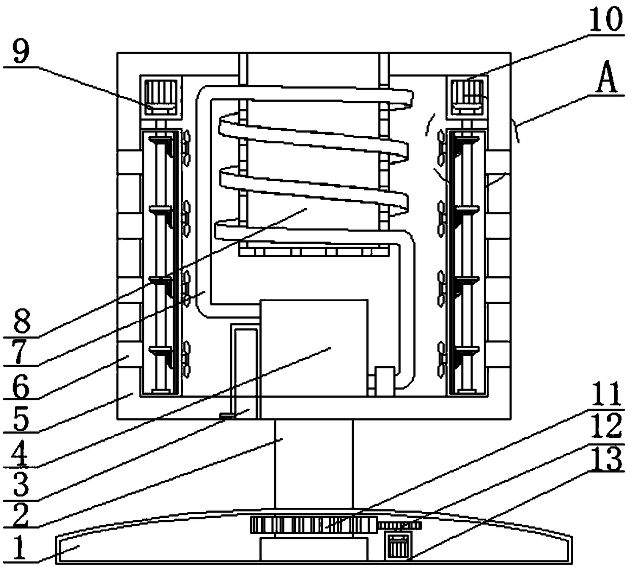 Cooling base for communication device