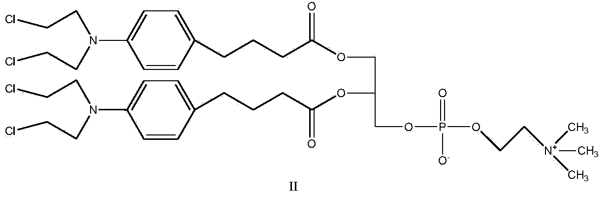 Synthetic method of nitrogen mustard-glycerol phosphatidyl choline compound