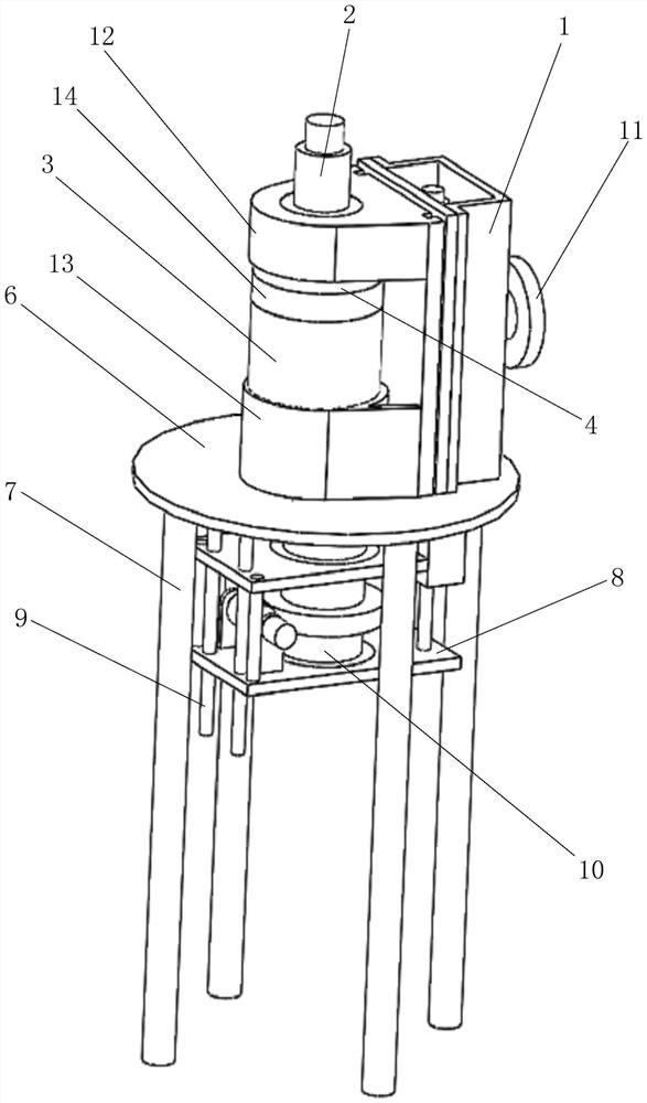 Power head convenient for robot to automatically exchange eccentric main shaft unit