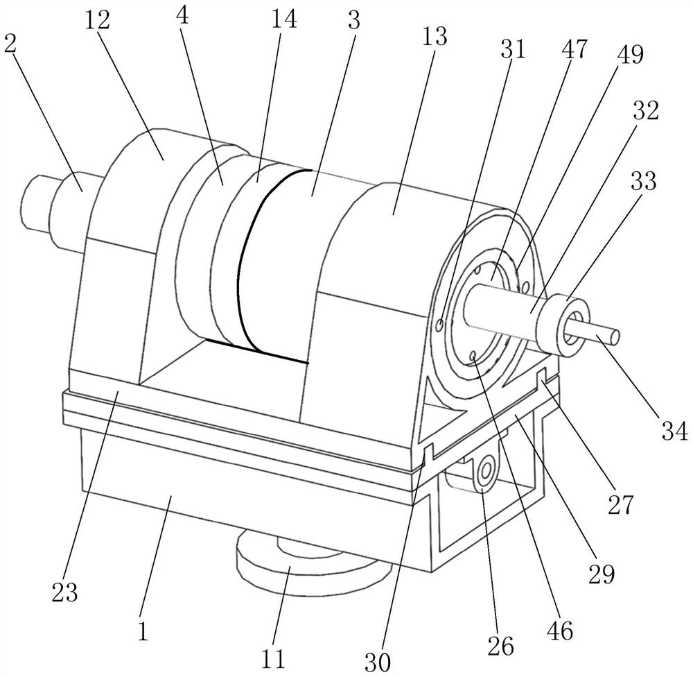 Power head convenient for robot to automatically exchange eccentric main shaft unit