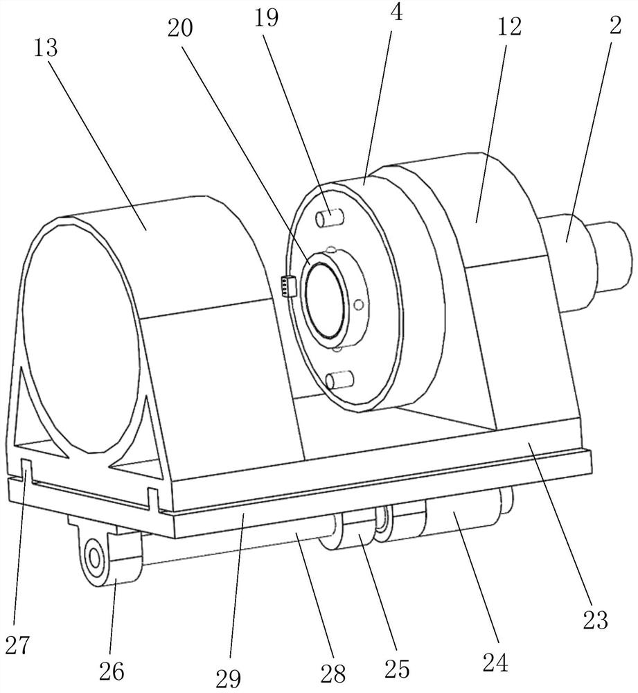 Power head convenient for robot to automatically exchange eccentric main shaft unit