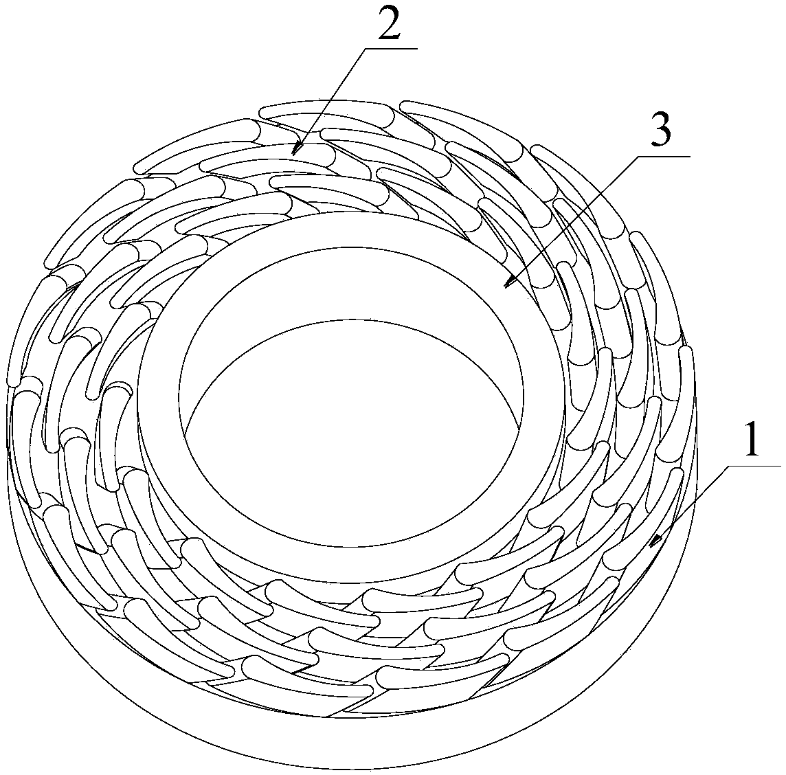 Enhanced heat transfer type mechanical seal structure of ternary bending and torsion micro-convex body