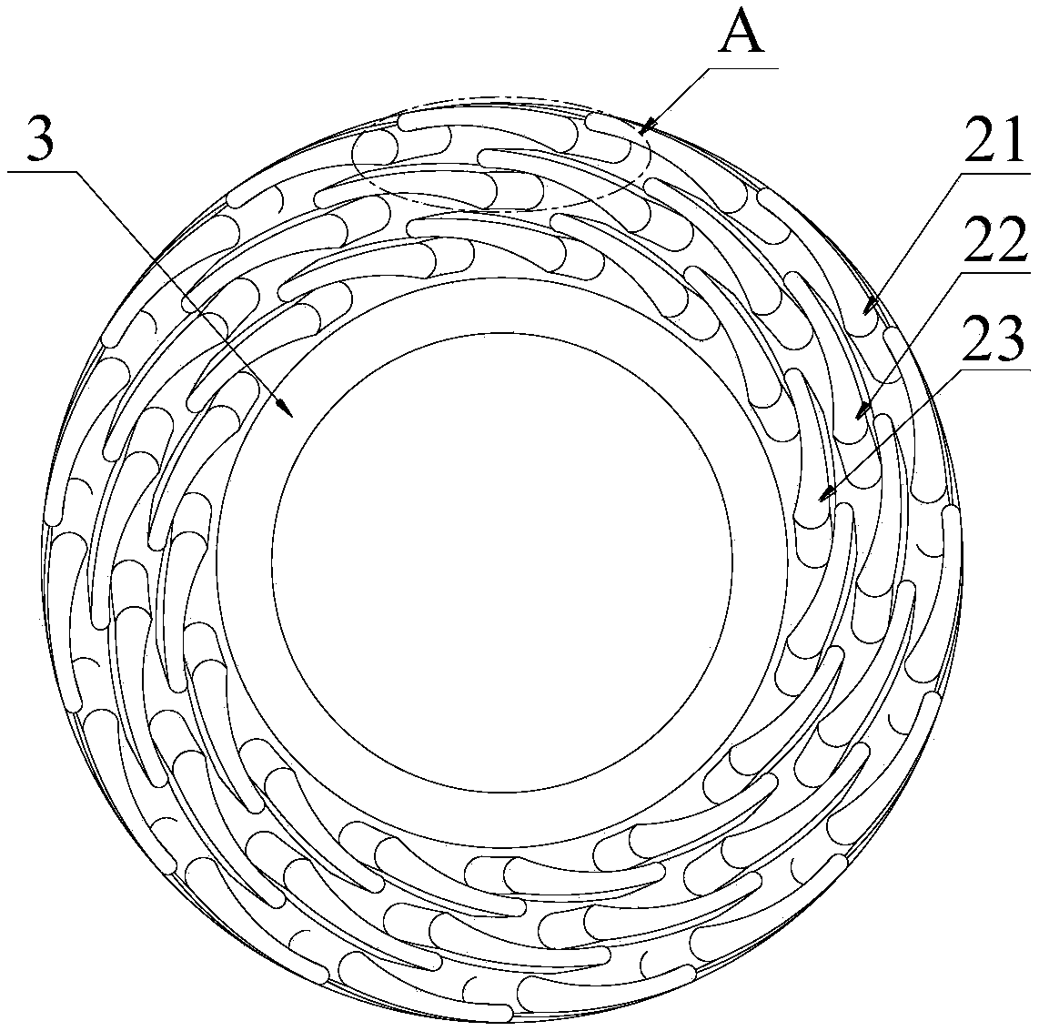 Enhanced heat transfer type mechanical seal structure of ternary bending and torsion micro-convex body