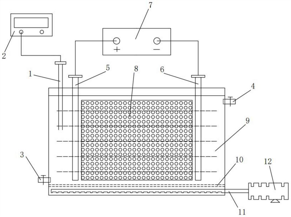 Method for treating landfill leachate biochemical tail water through three-dimensional electrode and persulfate advanced oxidation technology