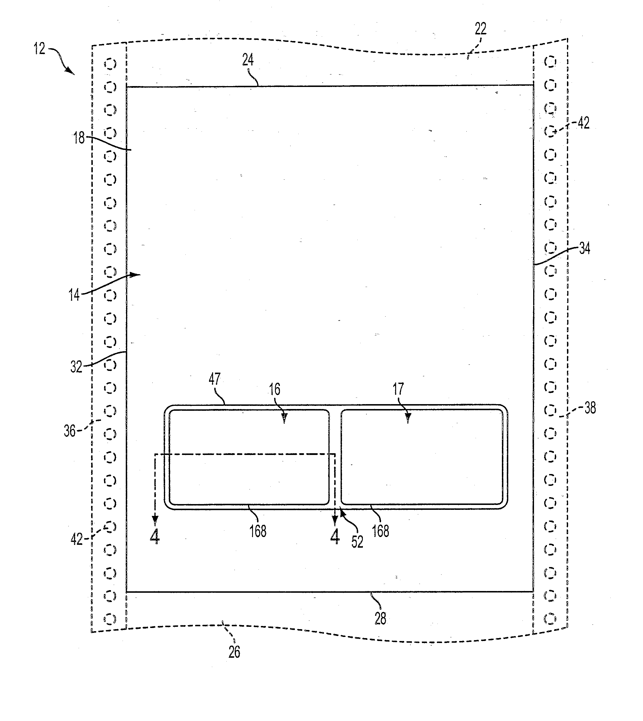 Document Sheet With Recessed Cavity and Window Two-Sided Printing of an Object Received Therein