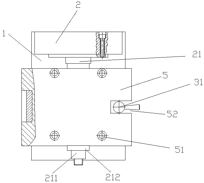 X-axis motor base drilling jig