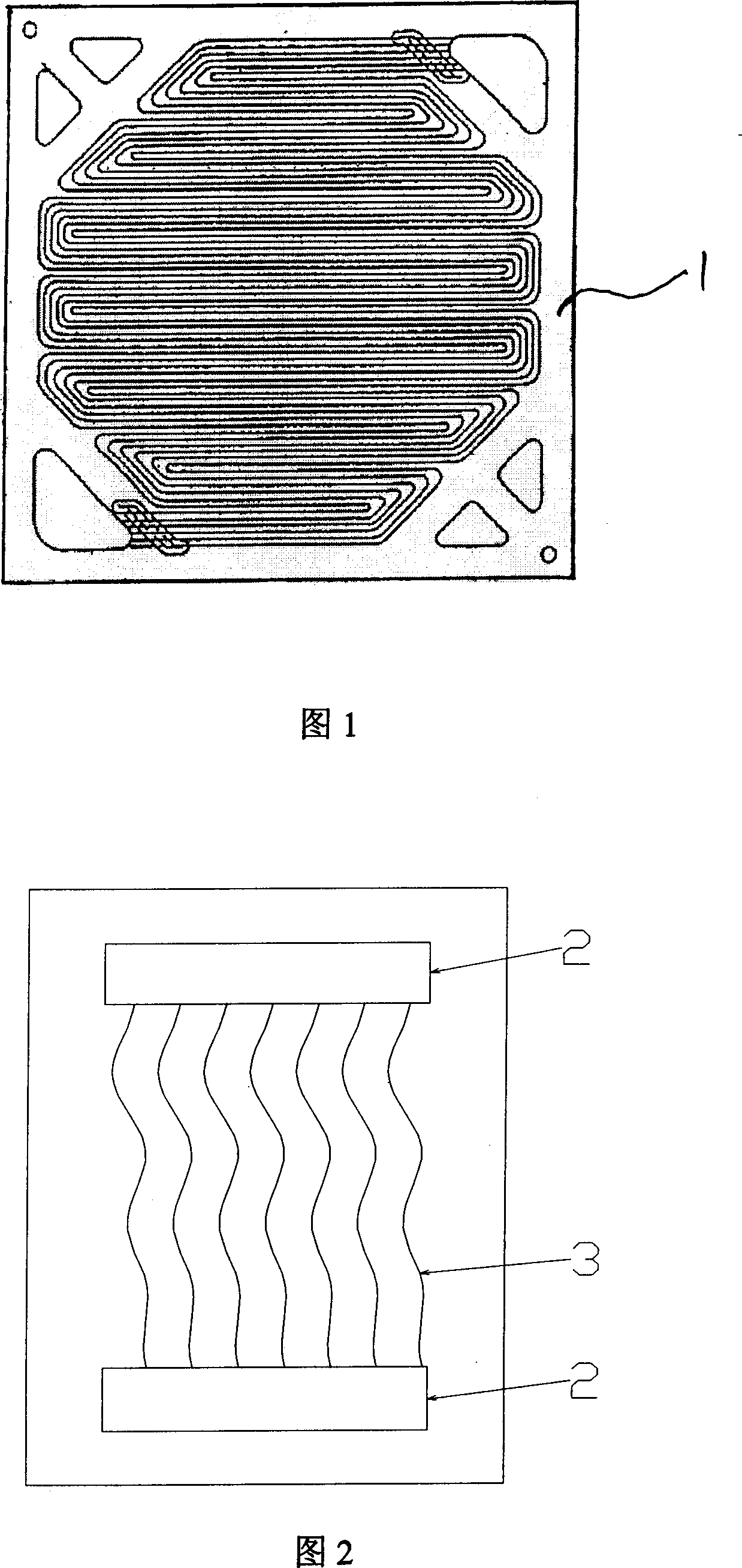 A hydrogen flow guiding slot plate of fuel battery