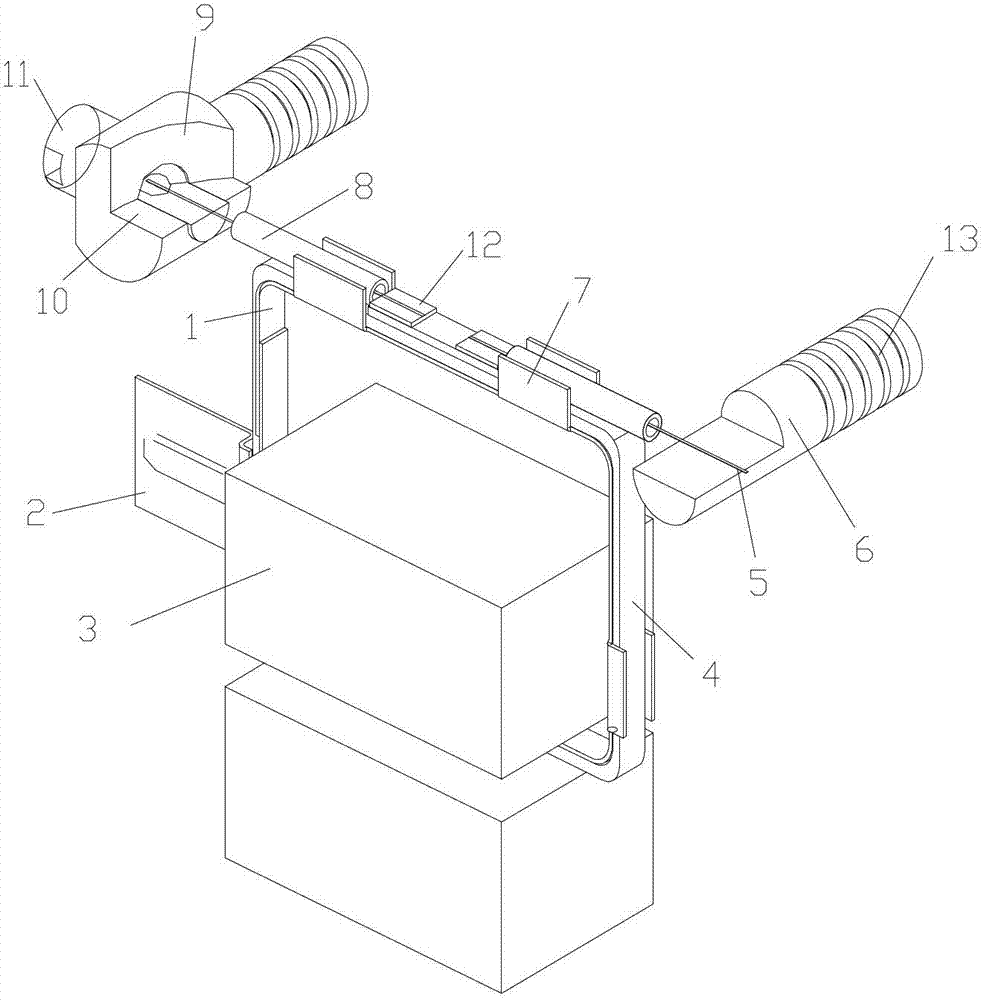Suspension fiber flexibleness supporting structure