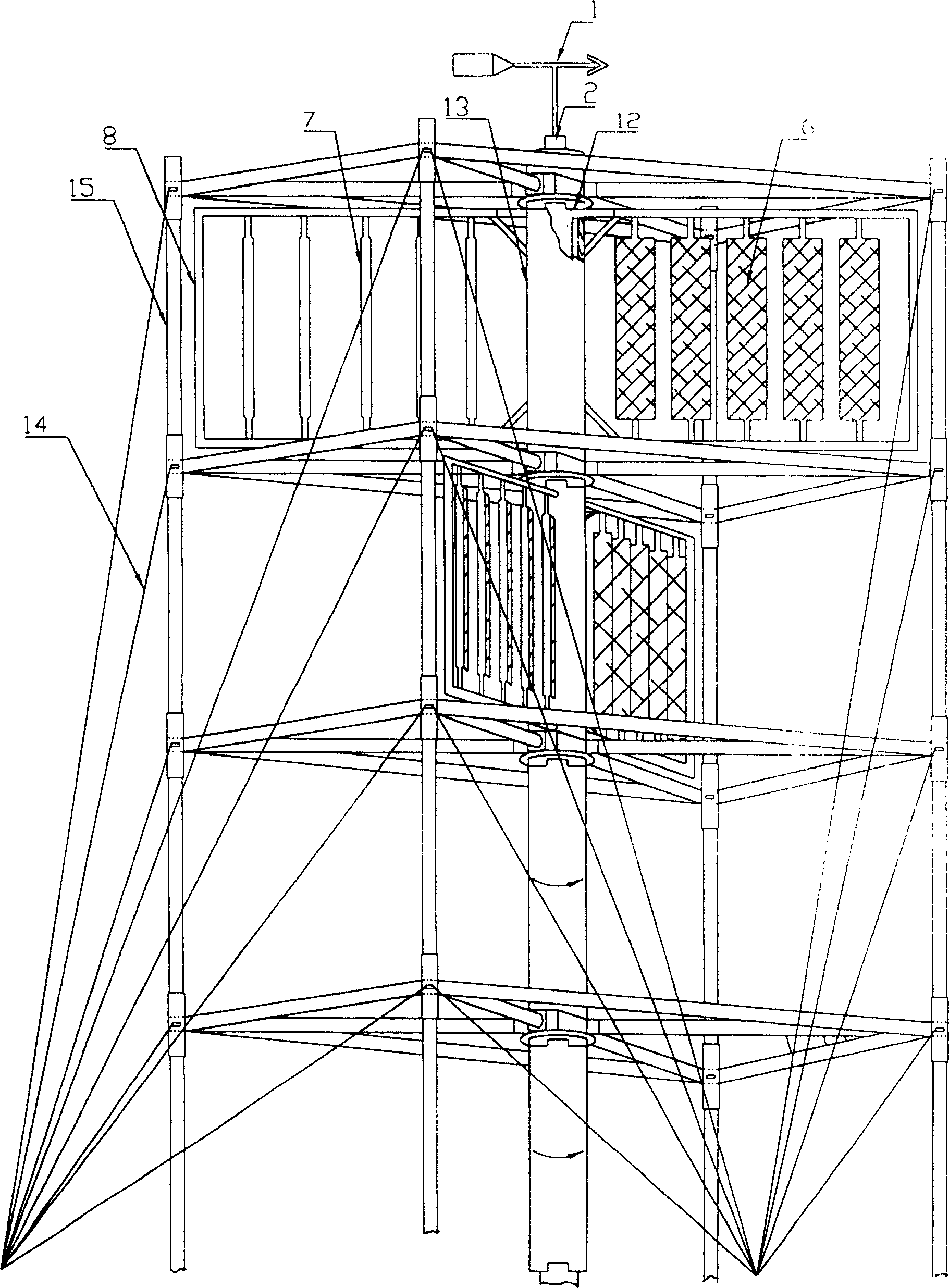 Integrated vertical shaft windmill