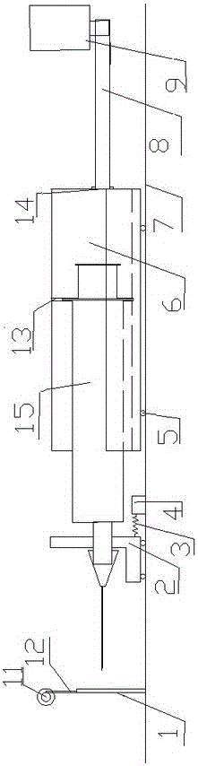 Automatic separating device for medical injector